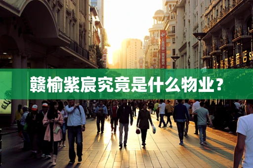 赣榆紫宸究竟是什么物业？