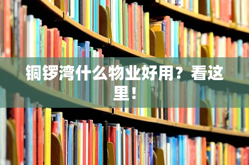 铜锣湾什么物业好用？看这里！