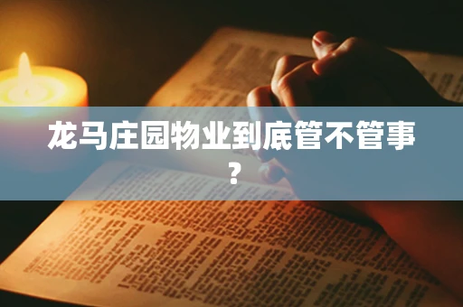 龙马庄园物业到底管不管事？
