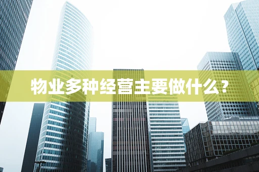 物业多种经营主要做什么？