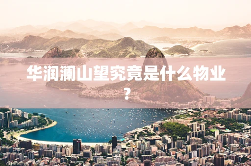 华润澜山望究竟是什么物业？