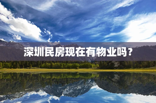 深圳民房现在有物业吗？