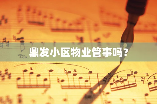 鼎发小区物业管事吗？