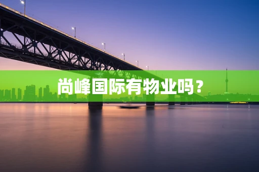 尚峰国际有物业吗？