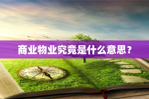 商业物业究竟是什么意思？