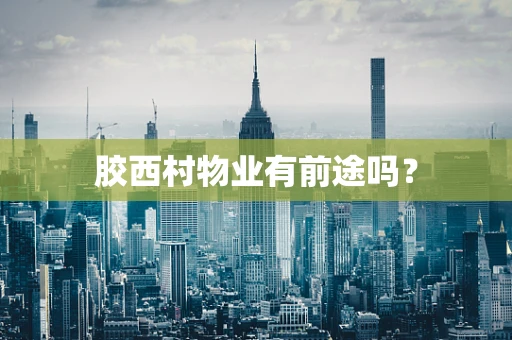 胶西村物业有前途吗？