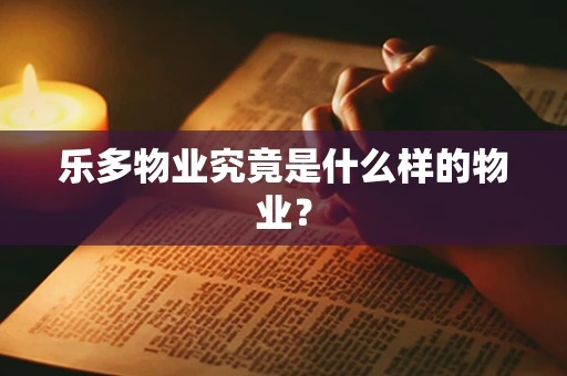 乐多物业究竟是什么样的物业？