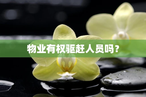 物业有权驱赶人员吗？