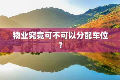 物业究竟可不可以分配车位？
