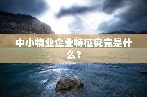 中小物业企业特征究竟是什么？