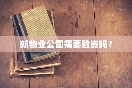 新物业公司需要验资吗？