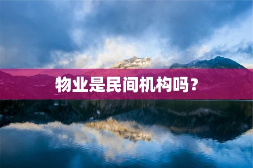 物业是民间机构吗？