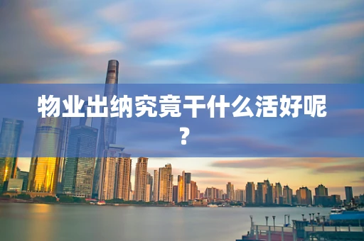 物业出纳究竟干什么活好呢？