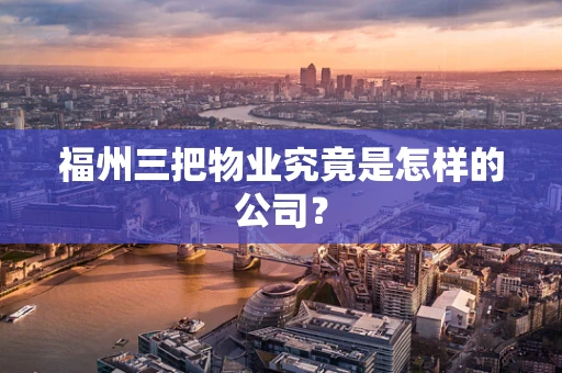福州三把物业究竟是怎样的公司？