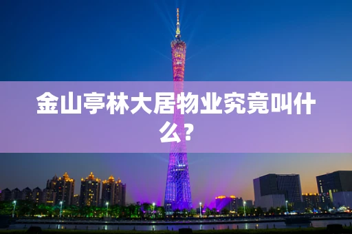 金山亭林大居物业究竟叫什么？