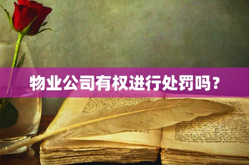 物业公司有权进行处罚吗？