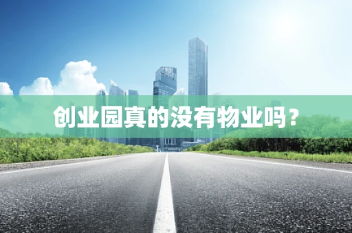 创业园真的没有物业吗？