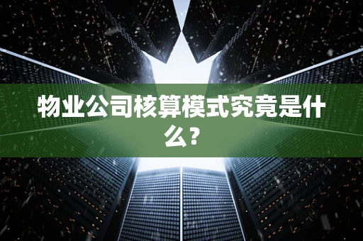 物业公司核算模式究竟是什么？