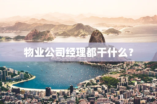 物业公司经理都干什么？