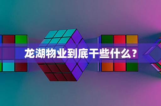 龙湖物业到底干些什么？