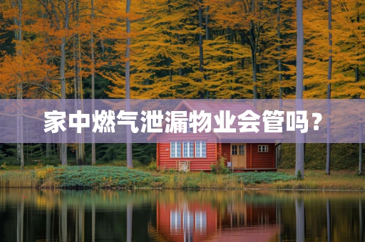 家中燃气泄漏物业会管吗？
