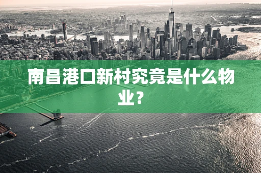 南昌港口新村究竟是什么物业？
