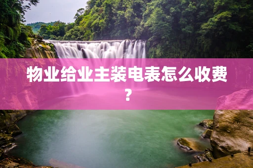物业给业主装电表怎么收费？