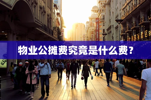物业公摊费究竟是什么费？