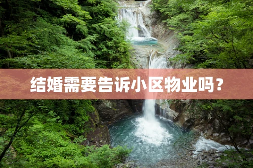 结婚需要告诉小区物业吗？