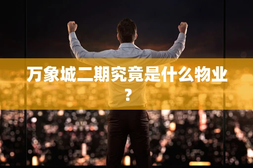 万象城二期究竟是什么物业？