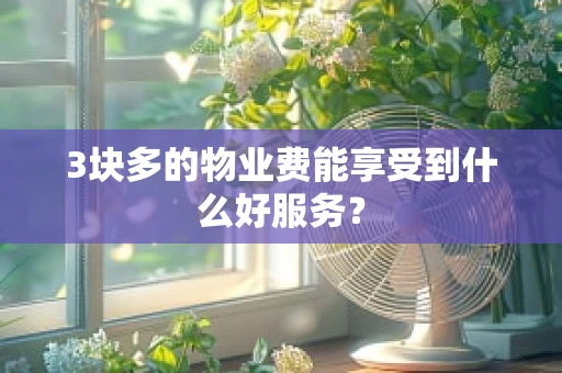 3块多的物业费能享受到什么好服务？