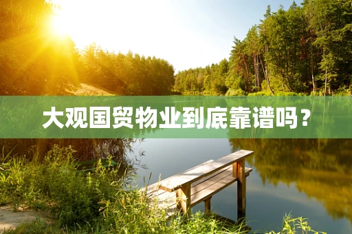 大观国贸物业到底靠谱吗？
