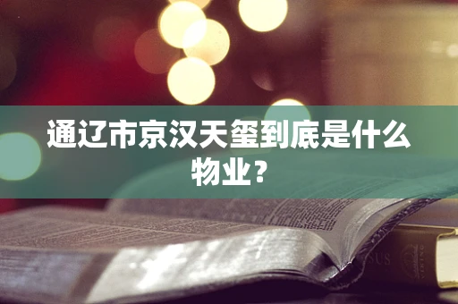 通辽市京汉天玺到底是什么物业？